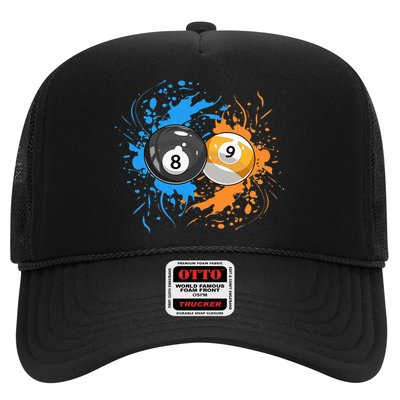 Cool Billiard Balls For 8 Ball And 9 Ball Player Trucker Hat
