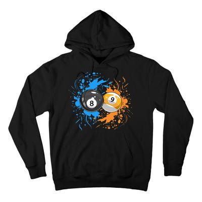 Cool Billiard Balls For 8 Ball And 9 Ball Player Tall Hoodie