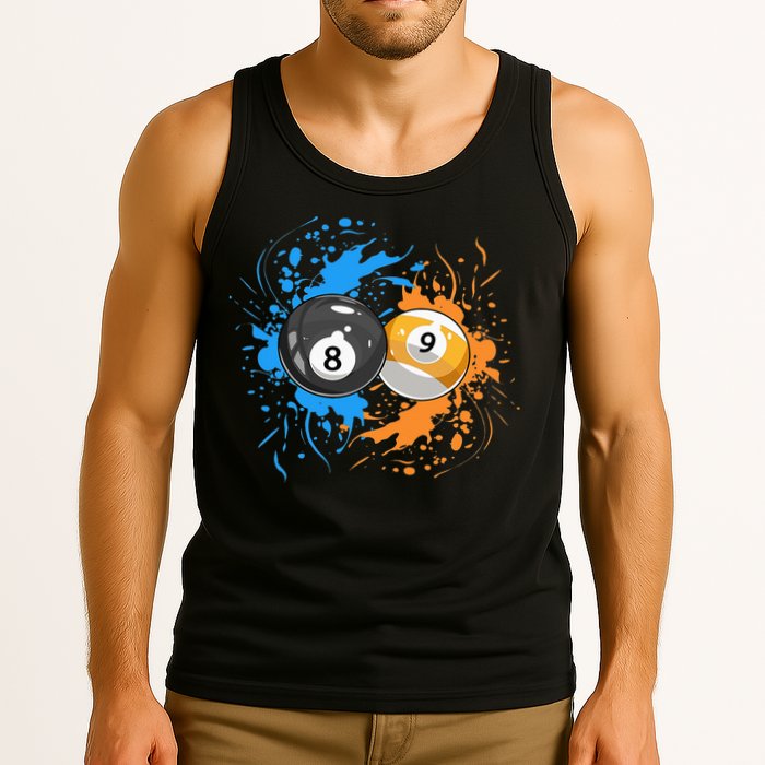 Cool Billiard Balls For 8 Ball And 9 Ball Player Tank Top