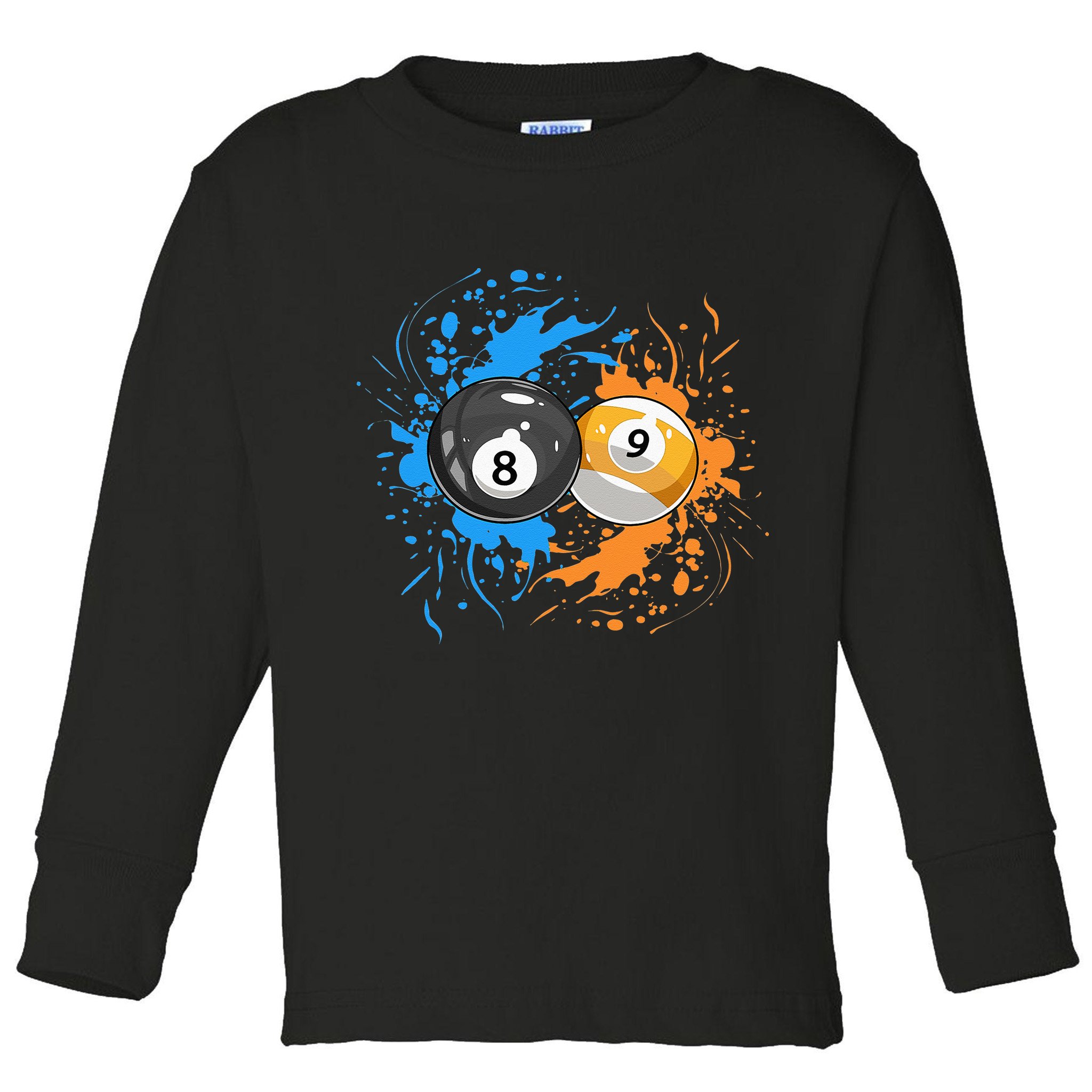 Cool Billiard Balls For 8 Ball And 9 Ball Player Toddler Long Sleeve Shirt
