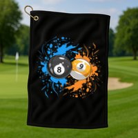 Cool Billiard Balls For 8 Ball And 9 Ball Player Golf Towel