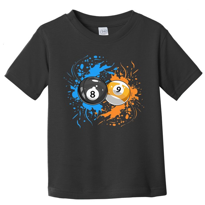 Cool Billiard Balls For 8 Ball And 9 Ball Player Toddler T-Shirt