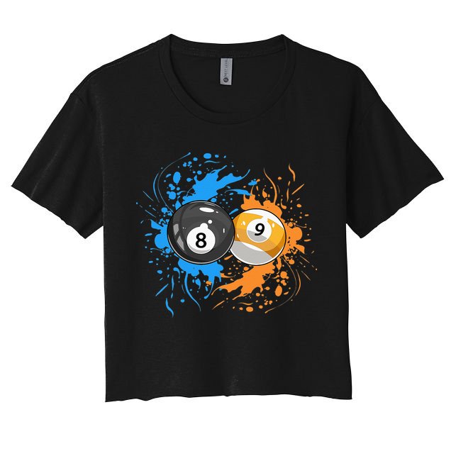Cool Billiard Balls For 8 Ball And 9 Ball Player Crop Top