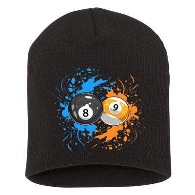 Cool Billiard Balls For 8 Ball And 9 Ball Player Short Acrylic Beanie