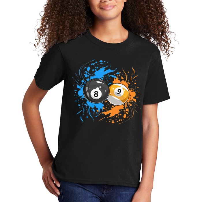 Cool Billiard Balls For 8 Ball And 9 Ball Player Kids T-Shirt