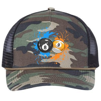 Cool Billiard Balls For 8 Ball And 9 Ball Player Retro Rope Trucker Hat Cap