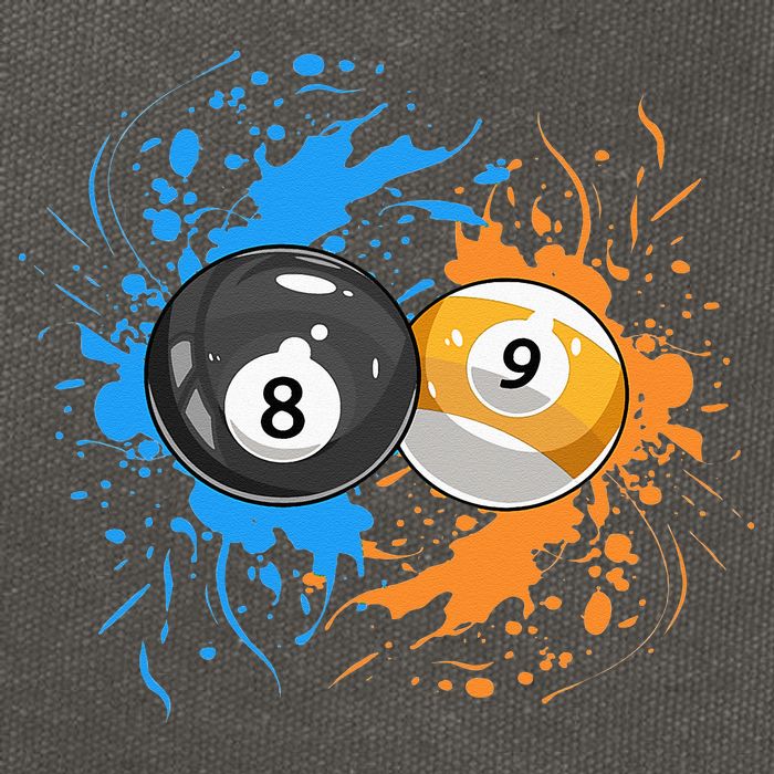Cool Billiard Balls For 8 Ball And 9 Ball Player Cotton Canvas Backpack