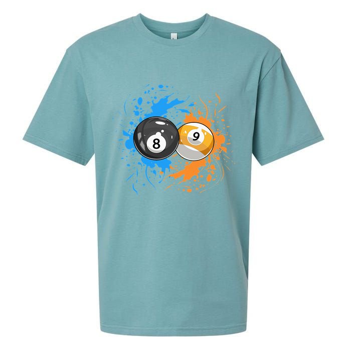 Cool Billiard Balls For 8 Ball And 9 Ball Player Sueded Cloud Jersey T-Shirt