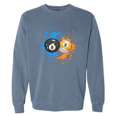 Cool Billiard Balls For 8 Ball And 9 Ball Player Garment-Dyed Sweatshirt