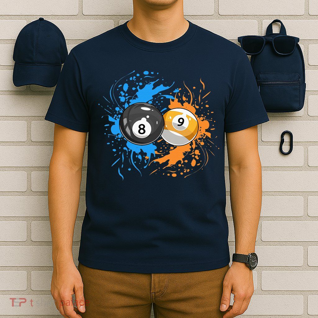 Cool Billiard Balls For 8 Ball And 9 Ball Player T-Shirt