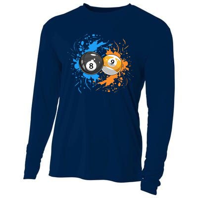 Cool Billiard Balls For 8 Ball And 9 Ball Player Cooling Performance Long Sleeve Crew