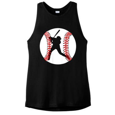 Cool Baseball Baseball Players And Fans Ladies PosiCharge Tri-Blend Wicking Tank