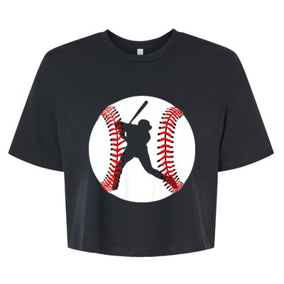 Cool Baseball Baseball Players And Fans Bella+Canvas Jersey Crop Tee