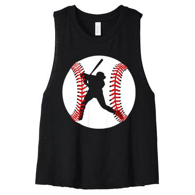 Cool Baseball Baseball Players And Fans Women's Racerback Cropped Tank