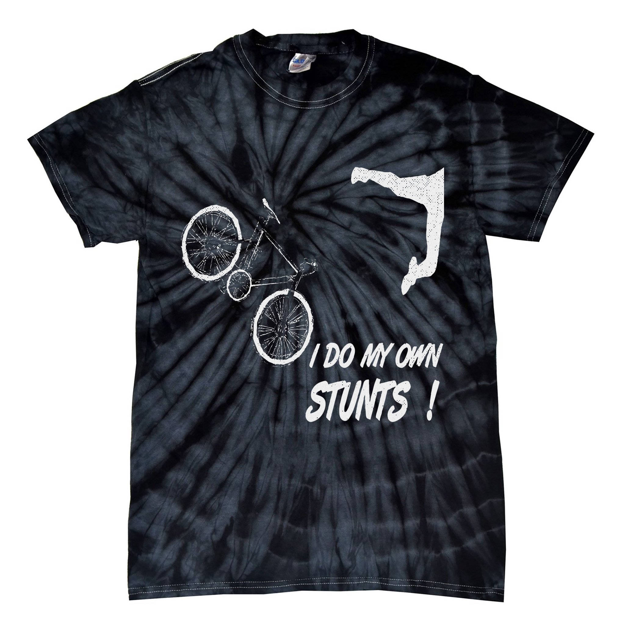 Cyclist Bike, Bicycle Crash Accident Humor Funny Bikes Tie-Dye T-Shirt