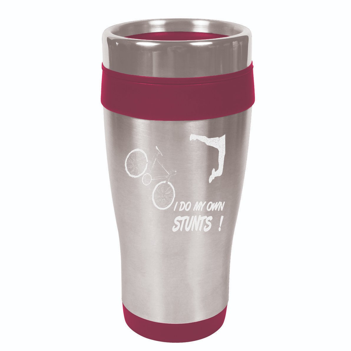 Cyclist Bike, Bicycle Crash Accident Humor Funny Bikes 16oz Travel Tumbler