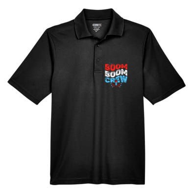 Cute Boom Boom Crew 4th of July Fireworks Family Matching Men's Origin Performance Pique Polo