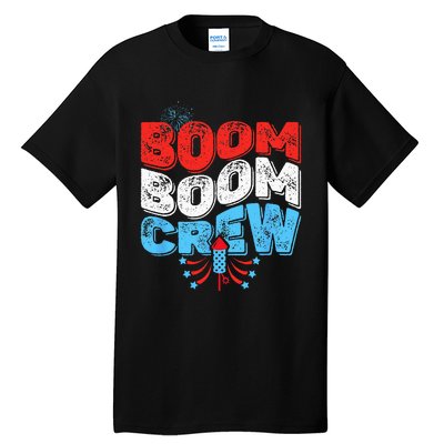 Cute Boom Boom Crew 4th of July Fireworks Family Matching Tall T-Shirt