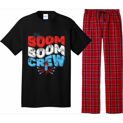 Cute Boom Boom Crew 4th of July Fireworks Family Matching Pajama Set