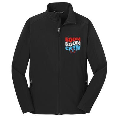 Cute Boom Boom Crew 4th of July Fireworks Family Matching Core Soft Shell Jacket