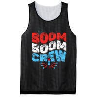 Cute Boom Boom Crew 4th of July Fireworks Family Matching Mesh Reversible Basketball Jersey Tank