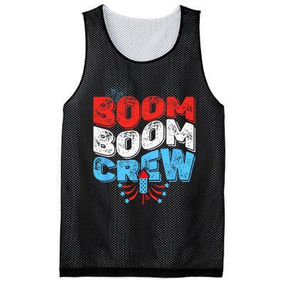 Cute Boom Boom Crew 4th of July Fireworks Family Matching Mesh Reversible Basketball Jersey Tank