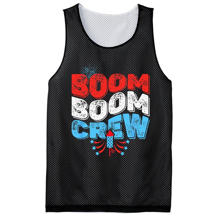 Cute Boom Boom Crew 4th of July Fireworks Family Matching Mesh Reversible Basketball Jersey Tank