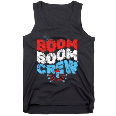 Cute Boom Boom Crew 4th of July Fireworks Family Matching Tank Top