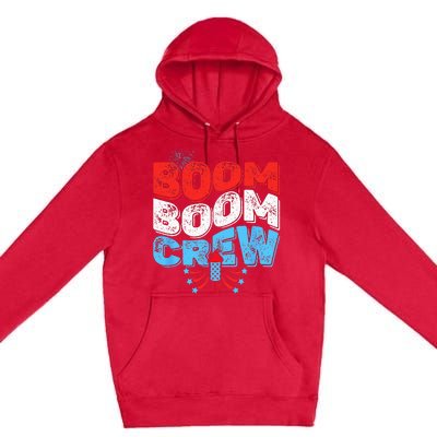 Cute Boom Boom Crew 4th of July Fireworks Family Matching Premium Pullover Hoodie