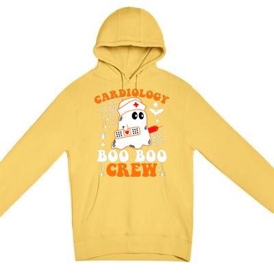 Cardiology Boo Boo Crew Funny Nurse Ghost Halloween Premium Pullover Hoodie