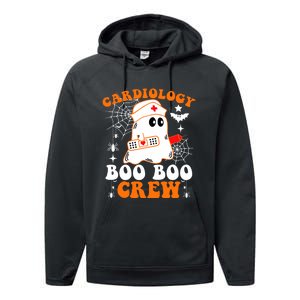 Cardiology Boo Boo Crew Funny Nurse Ghost Halloween Performance Fleece Hoodie