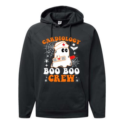 Cardiology Boo Boo Crew Funny Nurse Ghost Halloween Performance Fleece Hoodie