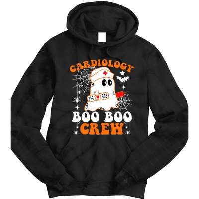 Cardiology Boo Boo Crew Funny Nurse Ghost Halloween Tie Dye Hoodie