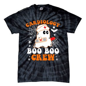 Cardiology Boo Boo Crew Funny Nurse Ghost Halloween Tie-Dye T-Shirt