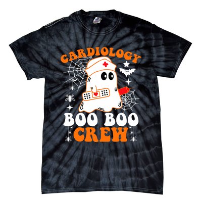 Cardiology Boo Boo Crew Funny Nurse Ghost Halloween Tie-Dye T-Shirt