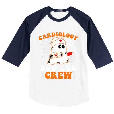 Cardiology Boo Boo Crew Funny Nurse Ghost Halloween Baseball Sleeve Shirt