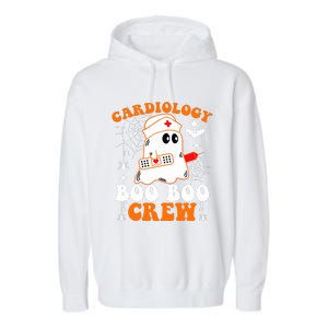 Cardiology Boo Boo Crew Funny Nurse Ghost Halloween Garment-Dyed Fleece Hoodie