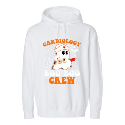 Cardiology Boo Boo Crew Funny Nurse Ghost Halloween Garment-Dyed Fleece Hoodie