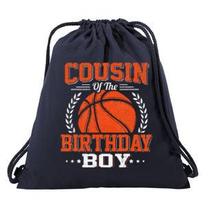 Cousin Basketball Birthday Boy Family Baller Bday Party Drawstring Bag