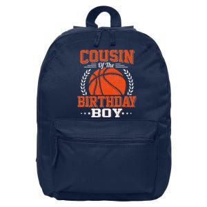 Cousin Basketball Birthday Boy Family Baller Bday Party 16 in Basic Backpack