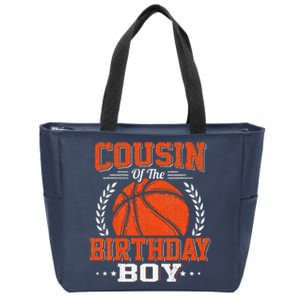 Cousin Basketball Birthday Boy Family Baller Bday Party Zip Tote Bag