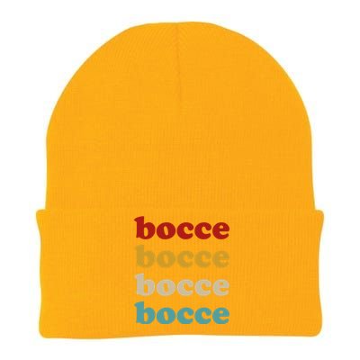 Classic Bocce Ball Themed Design Retro Bocce Gift Knit Cap Winter Beanie