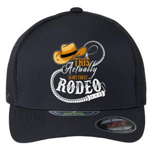 Cowboy Barn Bull Rider Rodeo First Rodeo Flexfit Unipanel Trucker Cap