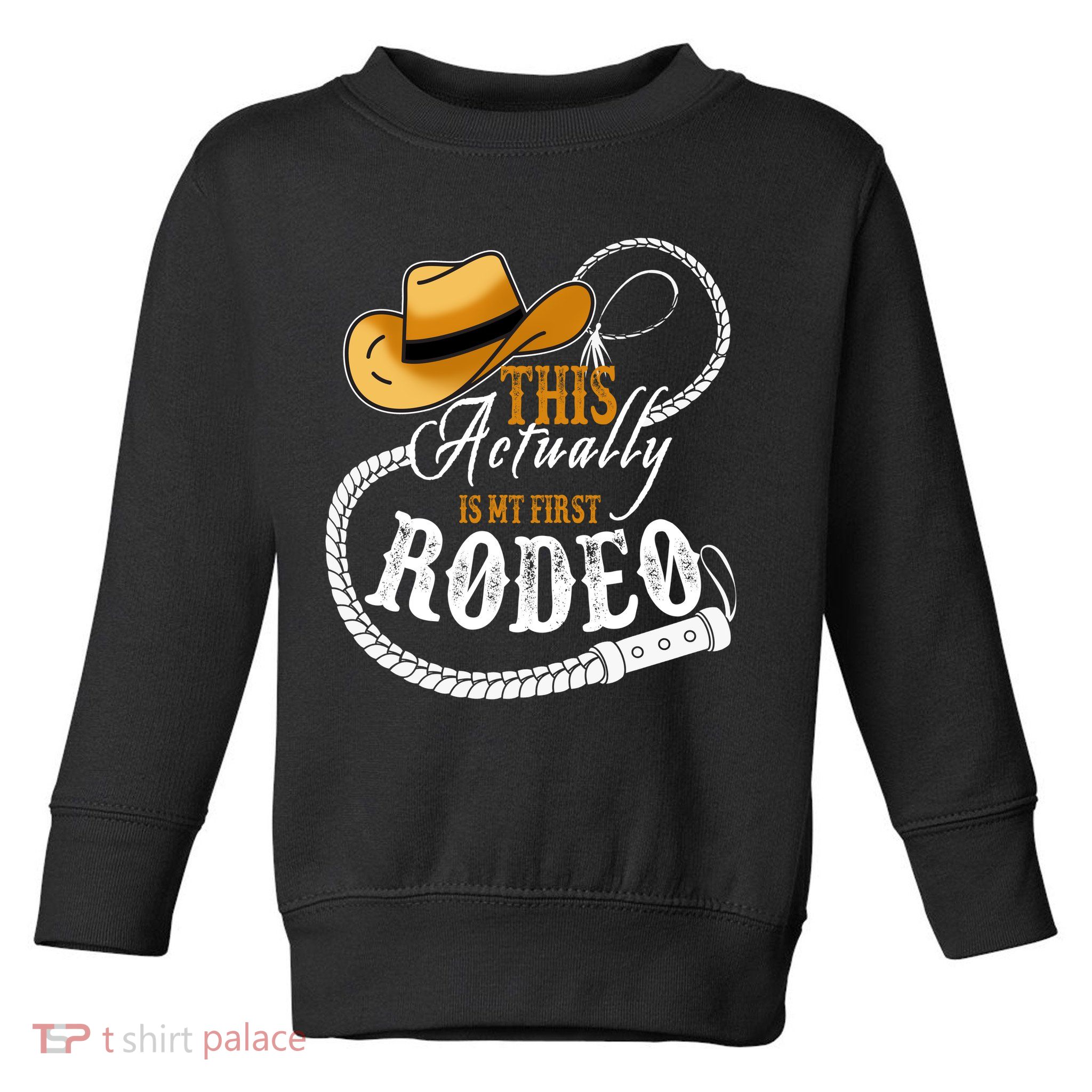 Cowboy Barn Bull Rider Rodeo First Rodeo Toddler Sweatshirt