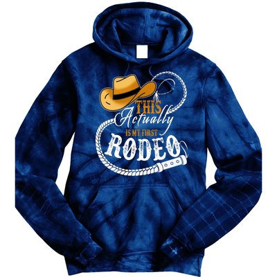 Cowboy Barn Bull Rider Rodeo First Rodeo Tie Dye Hoodie