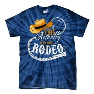 Cowboy Barn Bull Rider Rodeo First Rodeo Tie-Dye T-Shirt