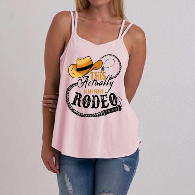 Cowboy Barn Bull Rider Rodeo First Rodeo Women's Strappy Tank