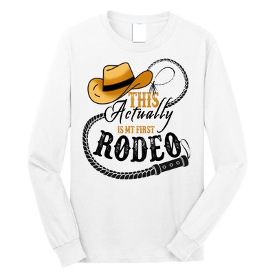 Cowboy Barn Bull Rider Rodeo First Rodeo Long Sleeve Shirt