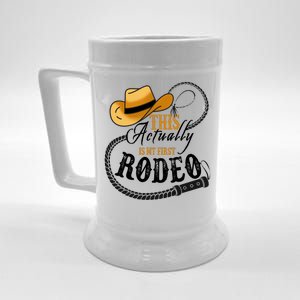 Cowboy Barn Bull Rider Rodeo First Rodeo Beer Stein