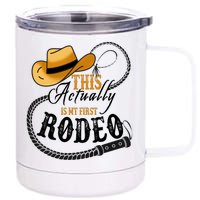 Cowboy Barn Bull Rider Rodeo First Rodeo 12 oz Stainless Steel Tumbler Cup